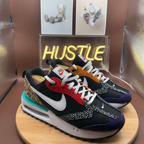 Nike Air Max Dawn SE Black Safari Animal Women Sz 9 - Picture 1 of 11